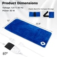 thumbnail image 3 of Costway Weighted Heating Pad with 2 Massagers Massaging Vibration 5 Heating Levels 9 Modes Blue, 3 of 10