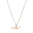 thumbnail image 2 of Fiudx Collar de Oro Rosa, Dijean de Aleación de Dinosaurio, Elegante Conjunto de Joyería de Dama, Elegante de Accesorio de Día a Día, Ideal de Fiestas, Diseño Único de Mujer, Talla Ajustable 46 Cm., 2 of 4