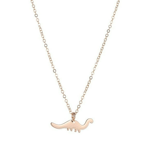 Daolelai Creative Rose Gold Dinosaur Necklace Fashionable Ladies Necklace