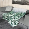 thumbnail image 3 of Christmas Blanket Soft Flannel Lightweight Green Pine Tree Forest Snowflake Throw Blanket Cozy Warm Blankets Xmas Winter Holiday Home Party Decor On Living Room Sofa Couch Bed 60x80 inch, 3 of 7