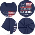 thumbnail image 7 of 250th Anniversary USA Shirts Men American Flag T Shirt 4th of July Patriotic Shirt 250 Years Birthday Tees Tops, 7 of 7