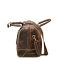 thumbnail image 2 of 21" Genuine Buffalo Leather Travel Duffle Bag | Overnight Weekend Leather Bag | Sports Gym Duffel for Men| Airplane Under Seat Carry on Bags, 2 of 5