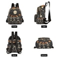 thumbnail image 4 of FORMRS Mini Backpack Purse for Women Travel Daypack Casual Shoulder Bag, Black Halloween Dancing Skeleton, 4 of 7