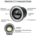 thumbnail image 5 of 2 Pcs Phares Ronds à Led pour Voiture avec Halo de Brouillard, 5 of 5