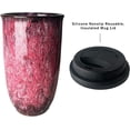 thumbnail image 2 of Travel Ceramic Reusable Coffee Travel Mug with Lid and Sleeve -16oz. Large, Eco-friendly, Portable Tumbler, Microwave & Dishwasher Safe, Unique Ceramic Coffee Mug Lid BPA Free, Great Gift! (Pink), 2 of 5
