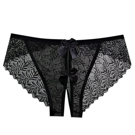 Thongs for Women Sexy Low Rise Lace Panties Cut out Mesh Lingerie Women s Crotchless Panties Womens Underwear Thongs for Women