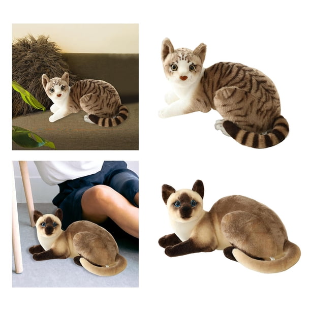Juguetes de Gato de simulación Hugo Relleno de Felpa decorativos 2x