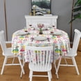 thumbnail image 2 of Princess Magic Pattern Round Tablecloth 60"x60",Wrinkle Wipeable Table Cloth for Kitchen Dining Room Picnic Patio Party, 2 of 6