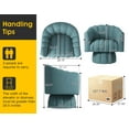 thumbnail image 6 of SEYNAR 360 Degree Swivel Velvet  Accent Chair,Upholstered Round Barrel Glam Armchairs with Wide Upholstered, Vanity Chair for Living Room(Blue), 6 of 6