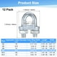 thumbnail image 3 of Uxcell 12-Pack Abrazaderas de Cable, Clip de Cable de Acero al Carbono M8, Sujetador de Perno en U, 3 of 6