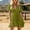 *Army Green, variant on Women's Puff Sleeve V Neck Mini Dress,Casual Ruffle Hem A-Line Sundress Black,Women's Plus M