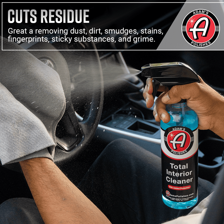 Adam's Total Interior Cleaner & Protectant, 16oz., Car Interior Quick  Detailer & SiO2 Protection - Ceramic Infused UV Protection, Anti-Static,  OEM Finish - for Leather, Vinyl, Plastics, Glass & More - Walmart.com
