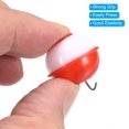 thumbnail image 4 of 0.75 Inch Fishing Bobbers, Plastic Push Button Round Fishing Float, Red and White 50 Pack, 4 of 6