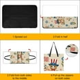 thumbnail image 4 of Patriotic Kittens Floral Fabric Design Waterproof Picnic Blanket with Foldable Zipper, Suitable for Outdoor Use, Suitable for Travel, Camping, Beaches, Parks, Grasslands, Picnic Blanket Accessories, 4 of 8