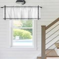 thumbnail image 5 of Solid Color Window Valance for Kitchen, White Rod Pocket Short Curtain for Small Windows, Light Filtering Decorative Valance, 42 x 18 Inch, 1 Panel, 5 of 9