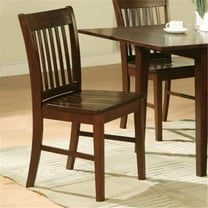 East West  Norfolk Chair with Wood Seat -Mahogany Finish.- Mahogany - Pack of 2