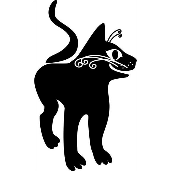 Custom Wall Decal Cat Design Kids Boys Bed Room Vinyl Wall Sticker 14 X 28"