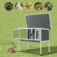 thumbnail image 5 of Rabbit Hutch for Outside with Flip-up Roof, Bunny Cage Indoor Use, 5 of 7