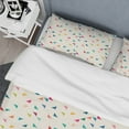 thumbnail image 4 of Designart 'Abstract Triangular Retro Pattern I' Mid-Century Modern Duvet Cover Set, 4 of 4
