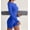 Blue, variant on Women Workout Sets 2 Pieces Long Sleeve Yoga Outfits Gym Clothes Seamless Ribbed Crop Top High Waist Leggings Grey S