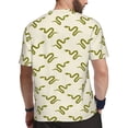 thumbnail image 2 of Wukai Green Snake Print Men's Short-Sleeved Mesh T-Shirt,Quick-Dry Short Sleeve Workout T-Shirt-Medium, 2 of 8