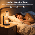thumbnail image 3 of DAYBETTER Candle Warmer Lamp,Glass Electric Candle Lamp with 2*50W GU10 Bulbs,Adjustable Height Dimmable Gifts Lamp for Mom Girlfriend Home Decor, 3 of 6