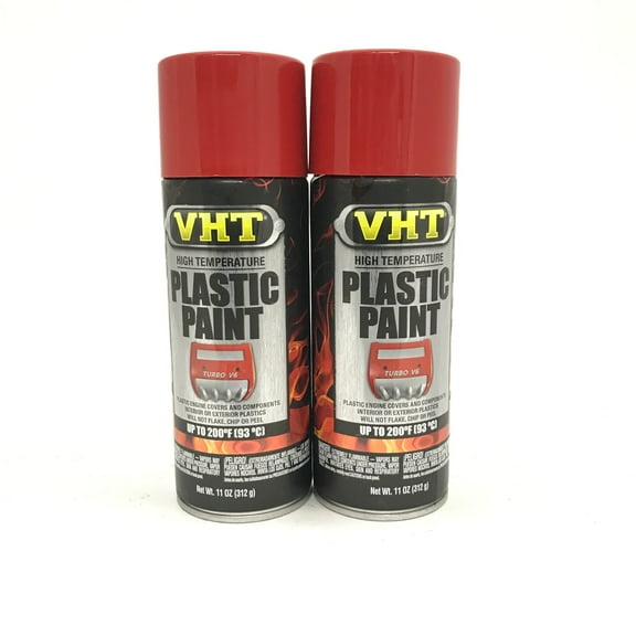 VHT SP821-2 PACK GLOSS RED High Temperature Plastic Paint - 11 oz Aerosol