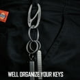 thumbnail image 2 of Titanium Key Ring for Keychain, Key Unity 5 Pack Split Ring Side Pushing Round Flat Key Ring for Man & Women, KA20 (1.3''-1pc, 1.06''-2pcs, 0.87''-2pcs), 2 of 7