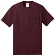 thumbnail image 2 of Port & Co Adult Male Men Plain Short Sleeves T-Shirt Athletic Marn 4X-Large Tall, 2 of 3