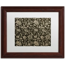 Trademark Fine Art "Toile Fabrics VIII" Canvas Art by Color Bakery White Matte, Wood Frame