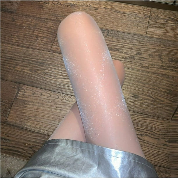 Medias de seda perlada para mujer, medias de cebolla plateadas con entrepierna de primera línea, calcetines transparentes de seda de colores ligeramente brillantes, calcetines de fondo fino