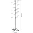 thumbnail image 2 of MyGift Freestanding Silver Metal Hat Rack with 20 Circular Hooks, 2 of 7