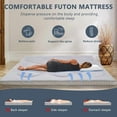 thumbnail image 4 of ABORON Japanese Floor Mattress Futon Mattress Queen Size, Thicken Tatami Mat Sleeping Pad Foldable Roll Up Mattress Gray, 4 of 10