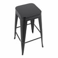 thumbnail image 5 of Oregon Contemporary Barstool In Black Steel And Black Wood - Set Of 2, 5 of 6