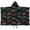 Black Cartoon Colorful, variant on Black Cartoon Dinosaurs Colorful Leaves Pattern Hooded Bath Towel,60"x35" for Ages 3 To 12 Kids, Quick Dry Lightweight Soft Microfiber Hood Beach Towel Cover Up for Kids