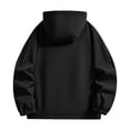 thumbnail image 5 of Mens Jackets Dqueduo Men's Solid Color Hooded Windproof Jacket Daily Commuting Casual Jacket, Sizes S-4XL Black XL, 5 of 7