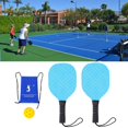 thumbnail image 3 of Juego de paletas de pickleball de madera, raqueta de 2 raquetas para 2 raquetas 1ball 1bag Zulema Piedra de Pickleball, 3 of 7