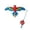 Blue, variant on Rod Handheld Kite Lightweight Portable Flying Kite with String Reel Mini Dynamic Wing Kite for Park Beach Backyard Family Summer Outdoor Activity Toy