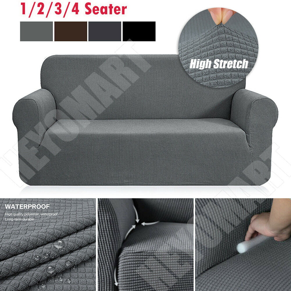 Details about   Waterproof Non-Slip Slipcover 1-4 Seater Stretch Chair Sofa Cover Protector US 