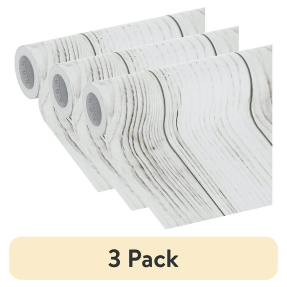 (3 pack) EasyLiner Premium Removable Adhesive Peel & Stick Wallpaper, White Beadboard, 20 in. x 18 Foot