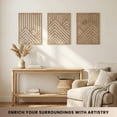 thumbnail image 6 of Large - Mountain and Sun Unframed Oak Wooden Wall Sculptures, Set of 3 Home Decor Accent, 6 of 7