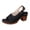 Black, variant on Rokment Womens Platform High Heels Dressy Sandals 2026 Fashion Hollow out Leather Open Toe Chunky Block Stackable Heeled Adjustable Slingback Dress Summer Shoes for Ladies Beige Size 6