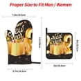 thumbnail image 2 of Naloa Happy New Year 2025 C Oven Mitts and Pot Holders 4 pcs Set, Cooking Baking Grilling Kitchen Oven Glove for Cooking, 2 of 6