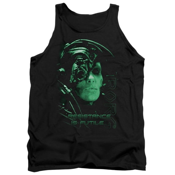 Star Trek Resistance Is Futile Adult Tank Top Black