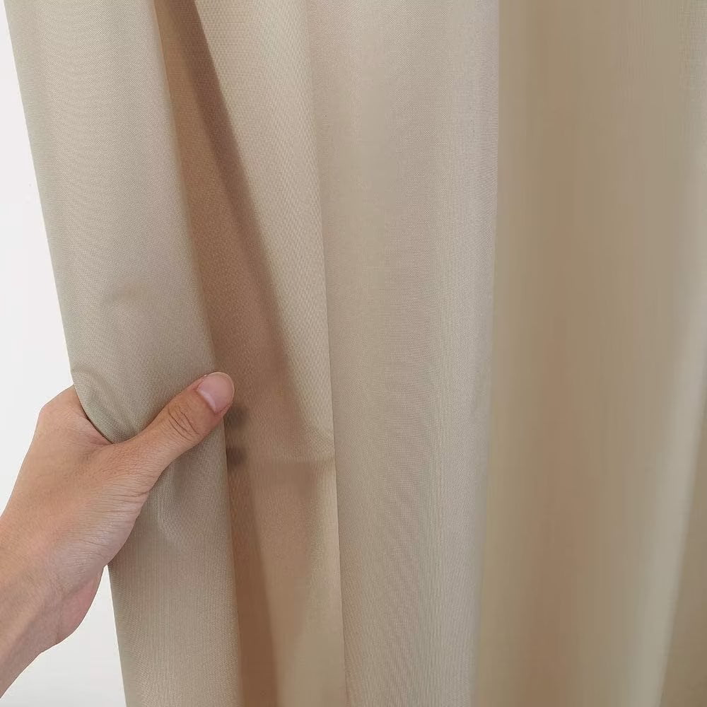 Yiwa Waterproof Fabric Shower Curtain Liner, Lining Bath Tub Shower Liner, Tan, 72x78 inch