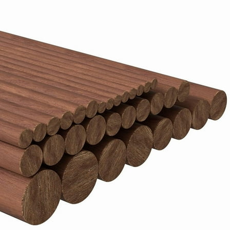32Pcs 7 Size Walnut Wooden Dowel Rods 6 Inch Long Wooden Dowel Rods Sticks 4/6/8/10/12/15/18mm Wood Sticks