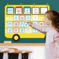 thumbnail image 2 of Autobús escolar Pocket Chart ALSLEA Classroom con 8 bolsillos, color amarillo, 2 of 8