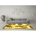 thumbnail image 3 of Ahgly Company Indoor Round Abstract Yellow Modern Area Rugs, 6' Round, 3 of 4