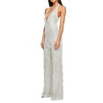 thumbnail image 5 of Skinny Slim Fit Sequin Deep V-Neck Sleeveless Bodysuit,Women's V Open Back Spicy Girl Bodysuit Tassel, 5 of 6