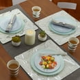thumbnail image 2 of DISPOSABLE SQUARE CHARGER PLATES - 20pc (Marble - Silver), 2 of 3